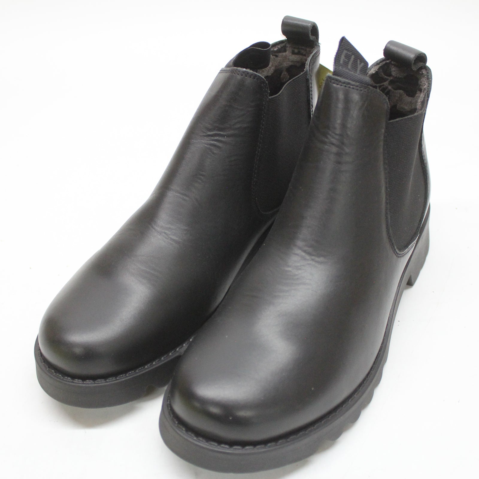 Fly London RIKA894FLY P144894000 Rug Leather Womens Boots - Black - 40#color_black