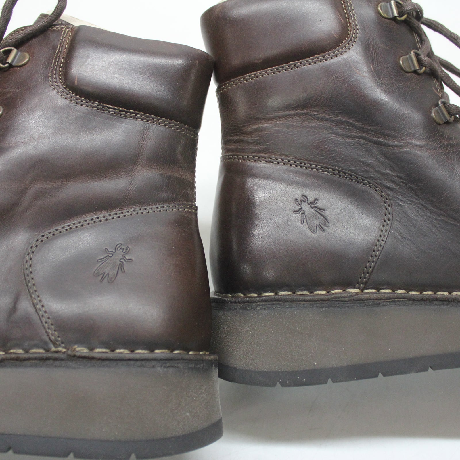 Fly London ROXY094FLY P211094001 Rug Leather Womens Boots - Dark Brown - 40#color_dark brown