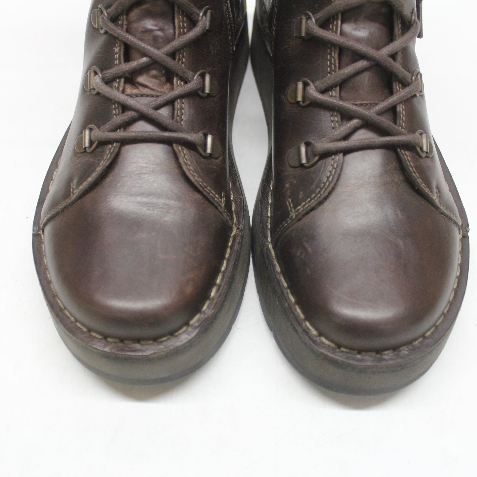 Fly London ROXY094FLY P211094001 Rug Leather Womens Boots - Dark Brown - 40#color_dark brown