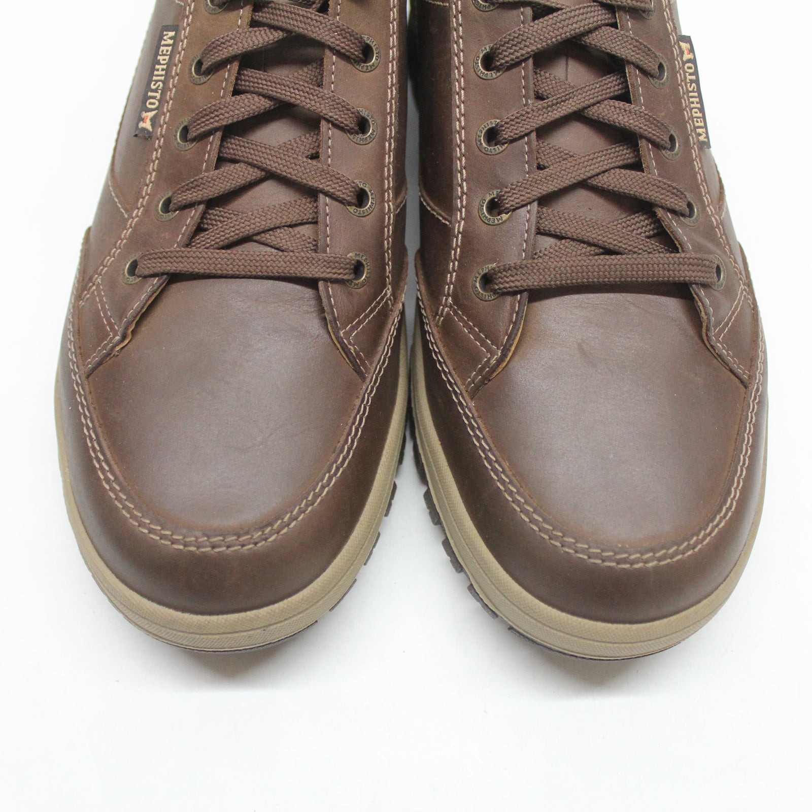Mephisto Paco P5128832 Leather Mens Trainers - Tobacco - 42#color_tobacco