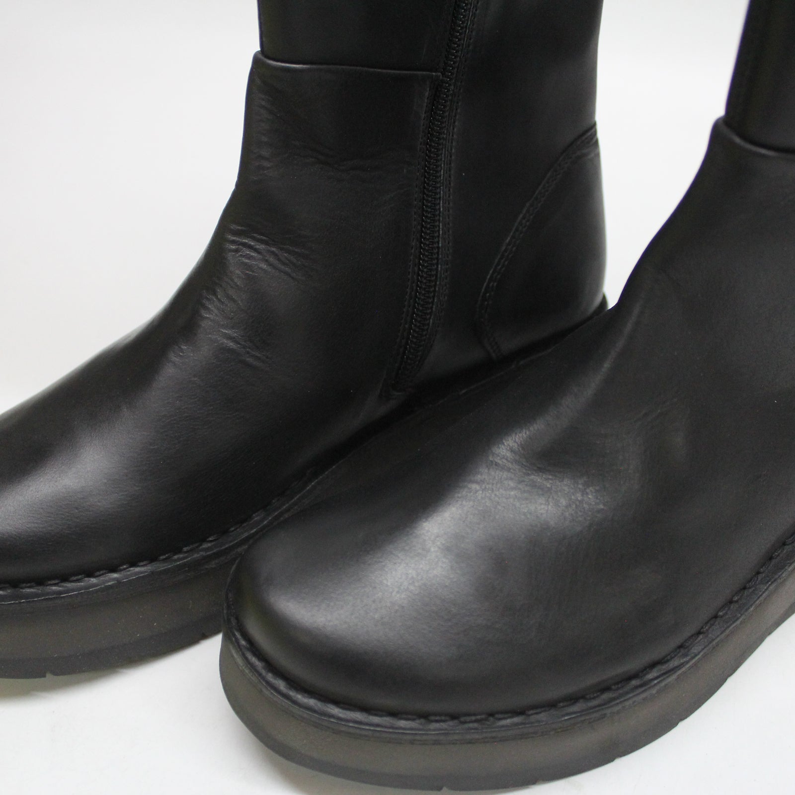 Fly London RHEA042FLY P211042000 Rug Leather Womens Boots - Black - 40#color_black