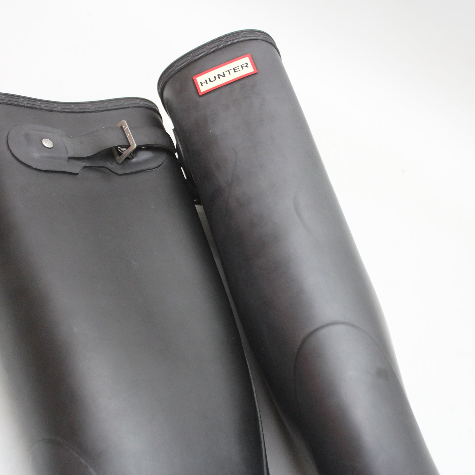 Hunter Original Tall Wide WFT2083RMA-BLK Rubber Womens Boots - Black - 39#color_black
