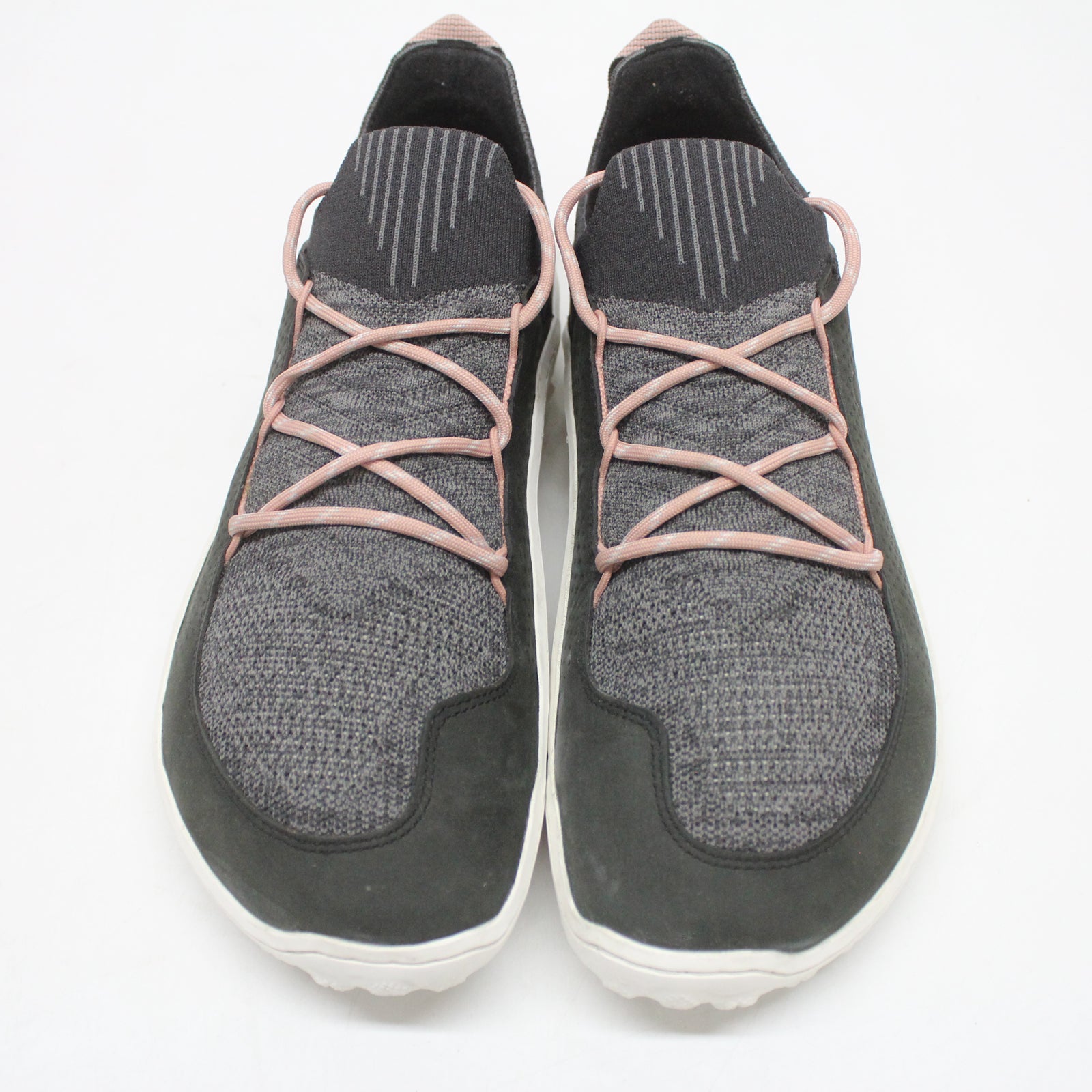 Vivobarefoot Tracker Decon Low FG2 209165-10 Leather Textile Womens Trainers - Obsidian Misty Rose - 38#color_obsidian misty rose