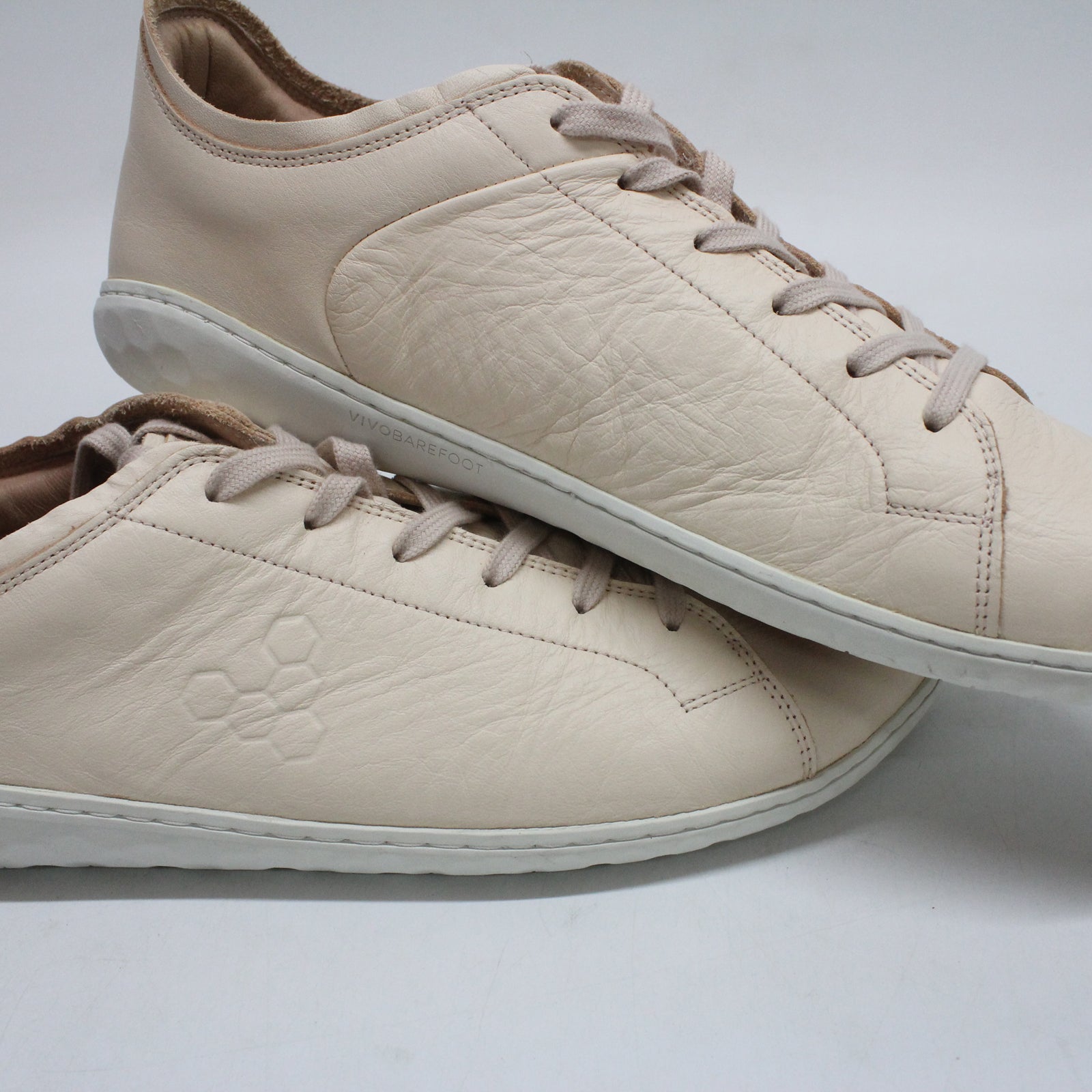 Vivobarefoot Geo Court III 301056-04 Leather Mens Trainers - Natural - 44#color_natural