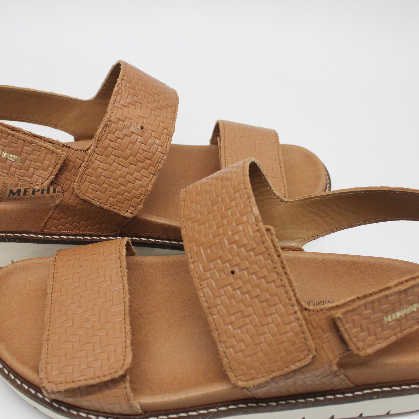 Mephisto Belona P5142508 Leather Womens Sandals - Brandy - 40#color_brandy