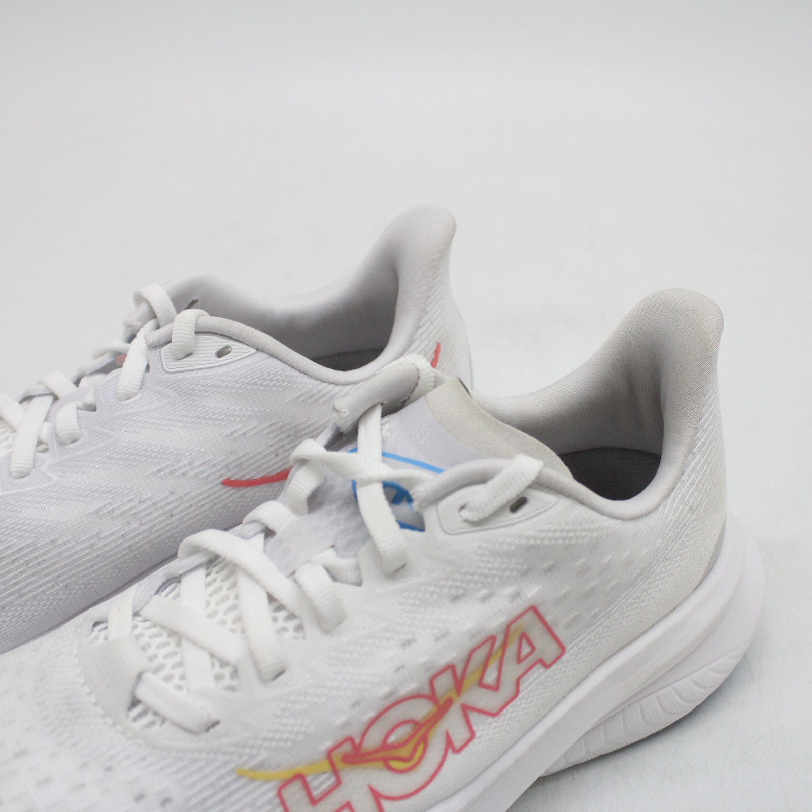 Hoka Mach 6 1147810-WNCL Textile Womens Trainers - White Nimbus Cloud - 6#color_white nimbus cloud