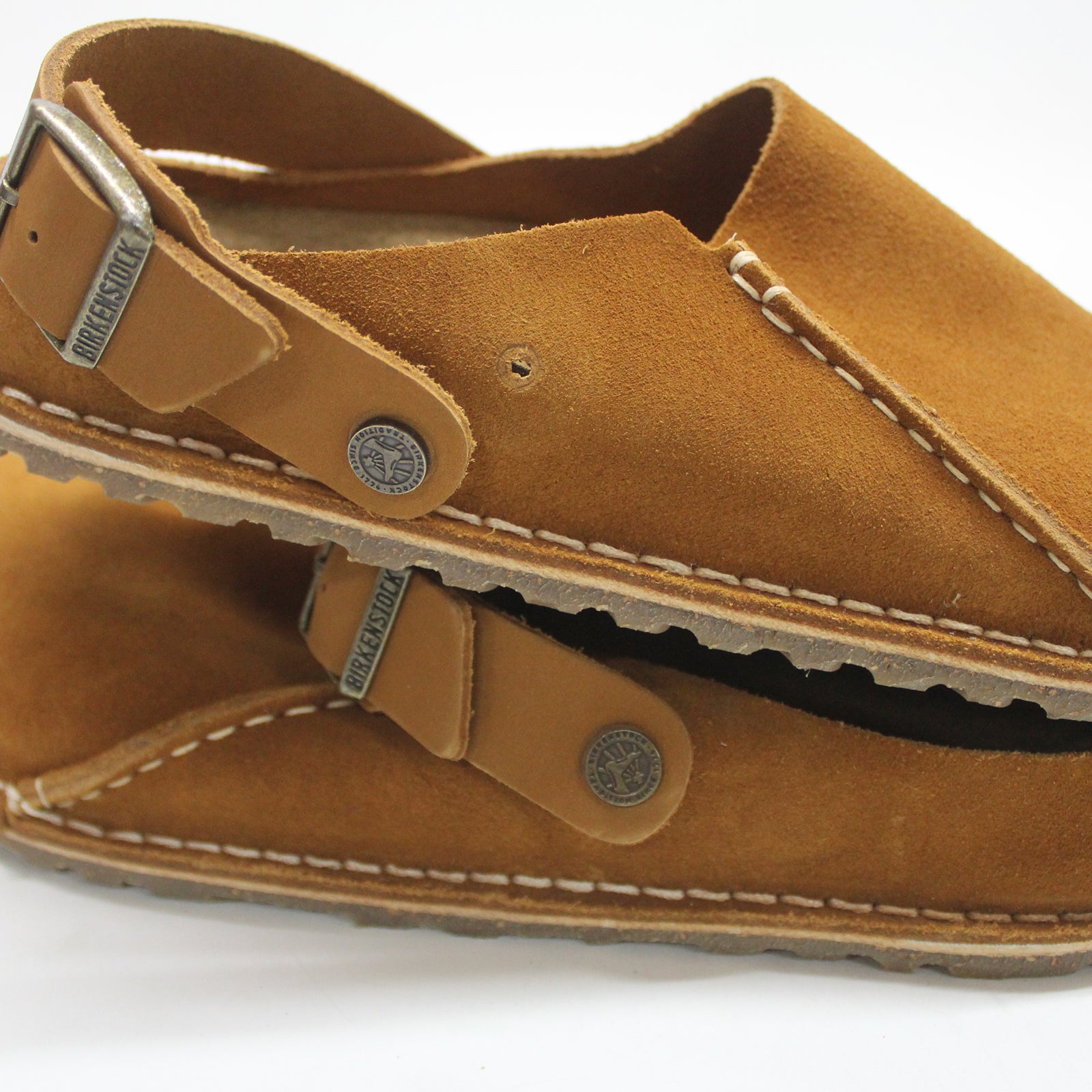 Birkenstock Lutry Premium 1025335 Suede Leather Unisex Sandals - Mink - 41#color_mink