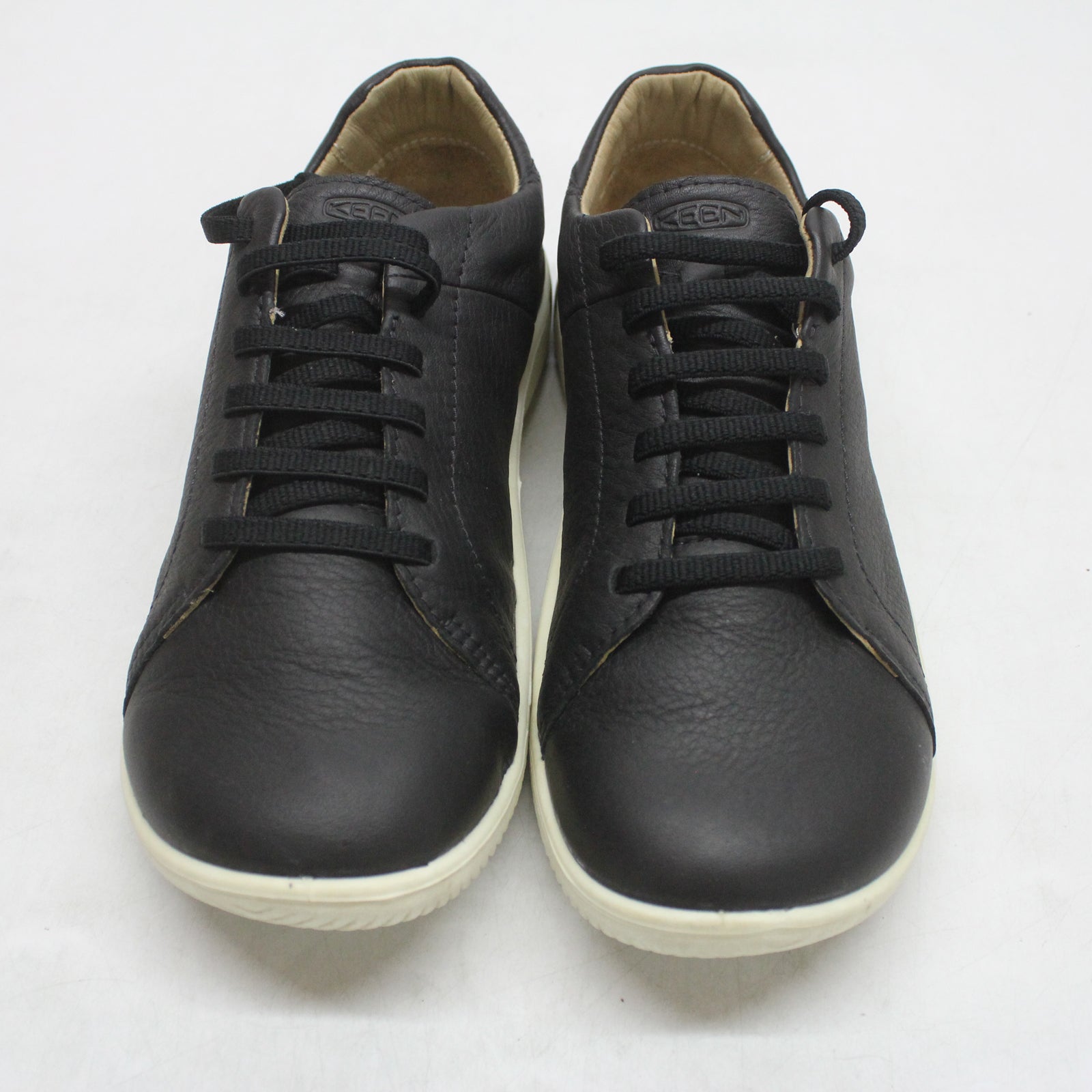 Keen KNX Lace 1028355 Leather Womens Trainers - Black Star White - 39#color_black star white