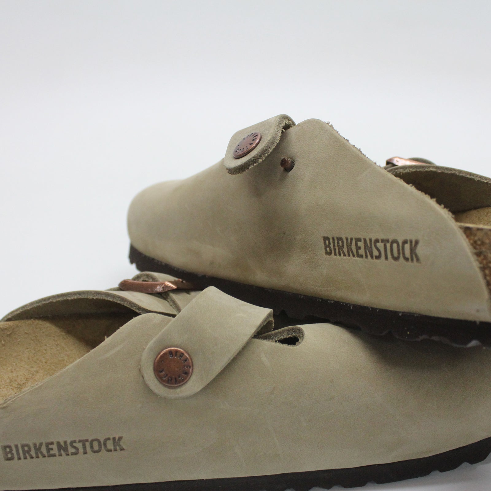 Birkenstock Boston BS 1018147 Oiled Leather Unisex Sandals - Tobacco Brown - 39#color_tobacco brown