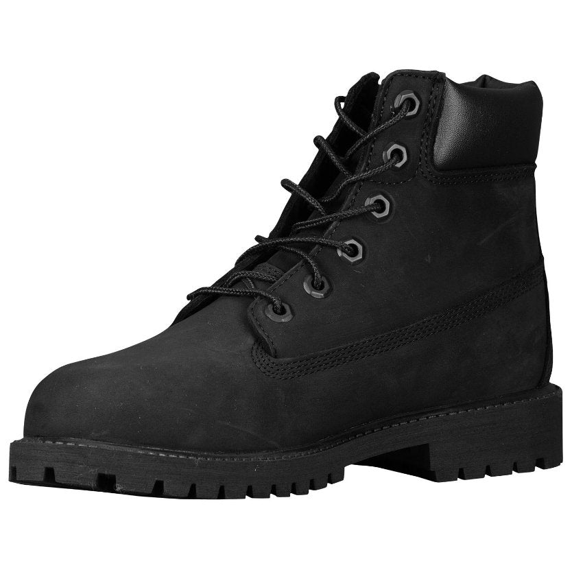 Timberland AF 6 Inch Premium Black Kids Boots - 12907#color_black