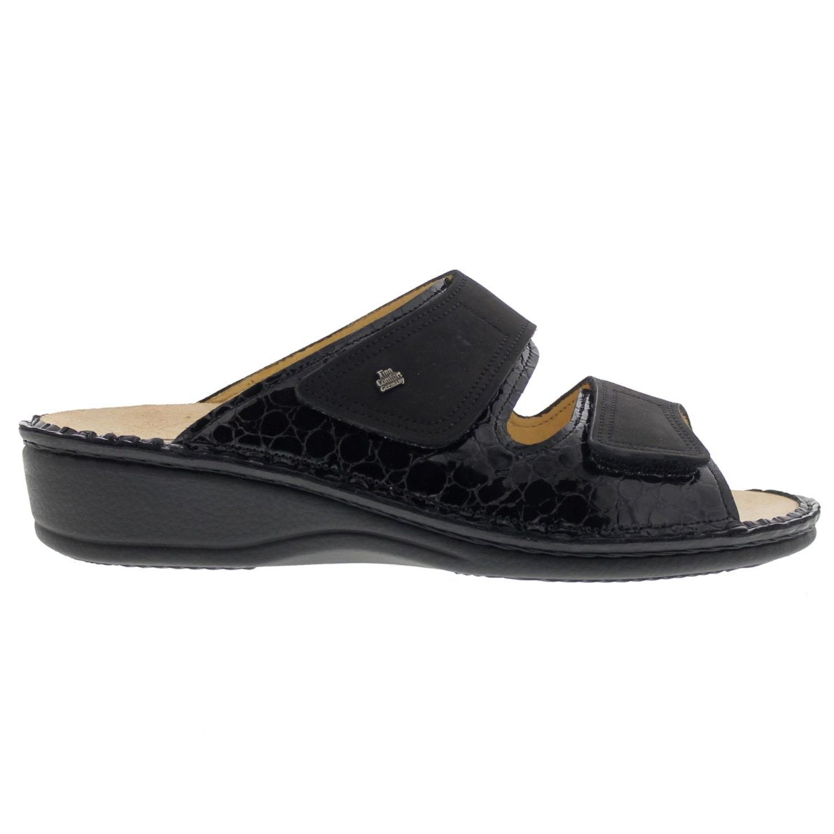 Finn Comfort Jamaica Leather Women's Slip-On Sandals#color_black