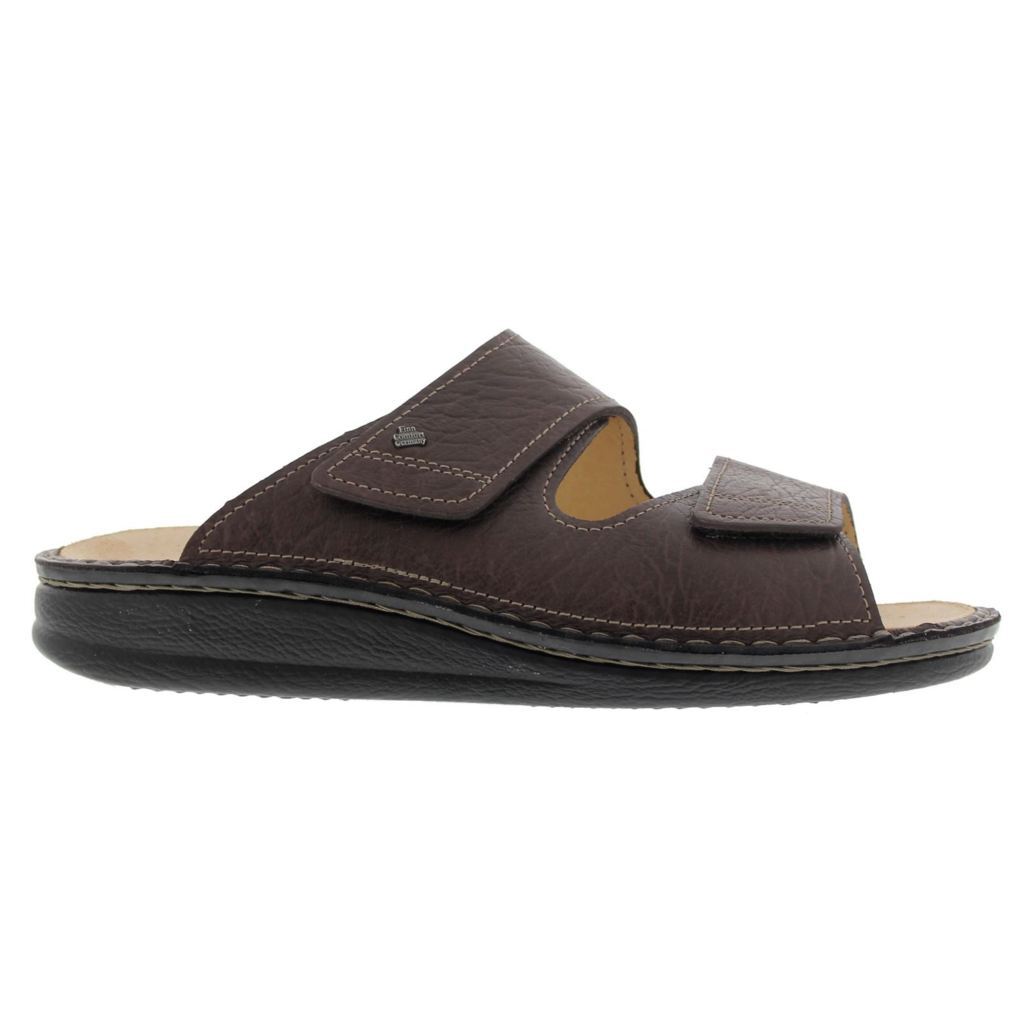 Finn Comfort Riad Leather Men's Slip-On Sandals#color_brown