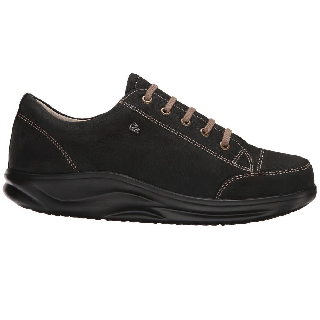 Finn Comfort Ikebukuro Leather Women's Shoes#color_black