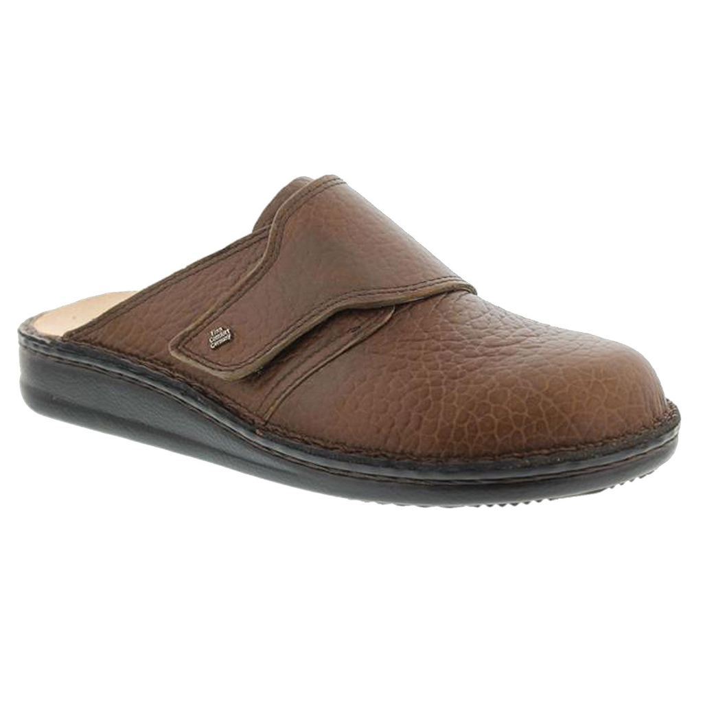 Finn Comfort Amalfi Leather Men's Slip-On Sandals#color_brown