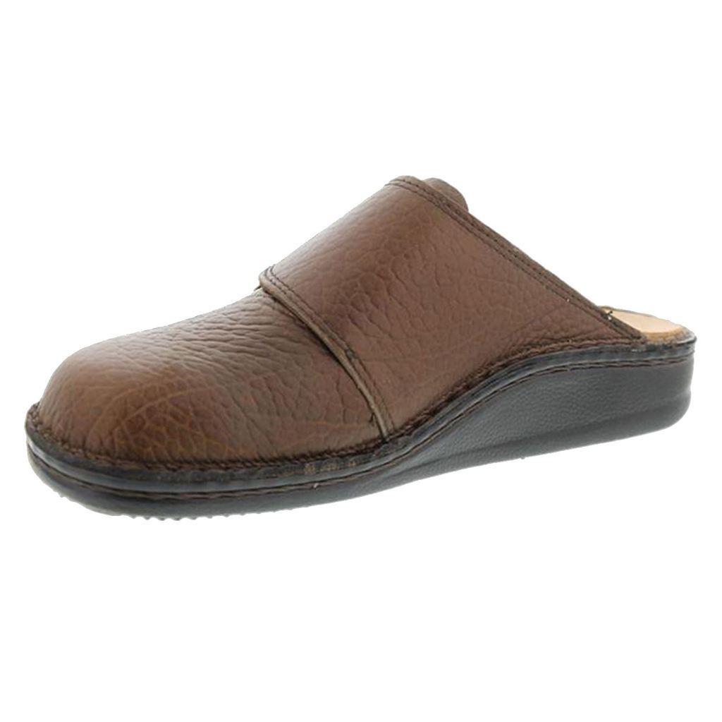 Finn Comfort Amalfi Leather Men's Slip-On Sandals#color_brown