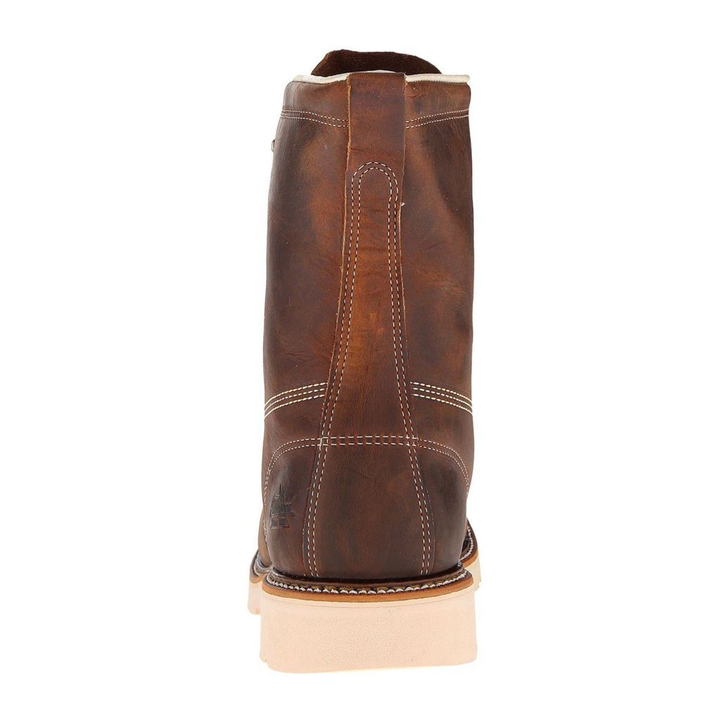 Thorogood Mens 8 Inch Moc Toe Safety Toe 804-4478 Leather Boots#color_brown
