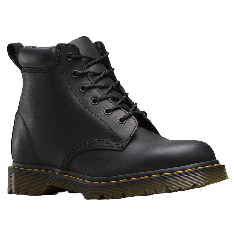 Dr. Martens 939 Ben Boot Greasy Leather Unisex Ankle Boots#color_black