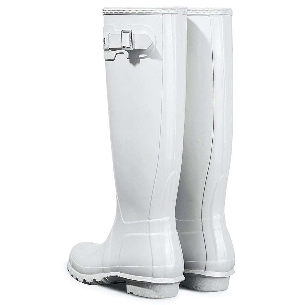 Hunter Original Tall Gloss Rubber Womens Boots#color_white