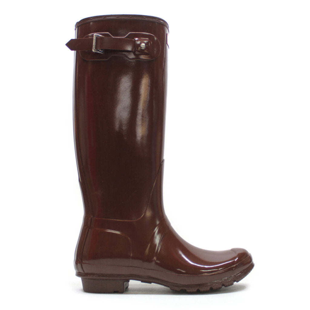 Hunter Original Tall Gloss Rubber Womens Boots#color_brown bolt