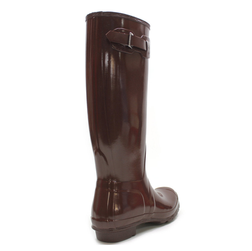 Hunter Original Tall Gloss Rubber Womens Boots#color_brown bolt