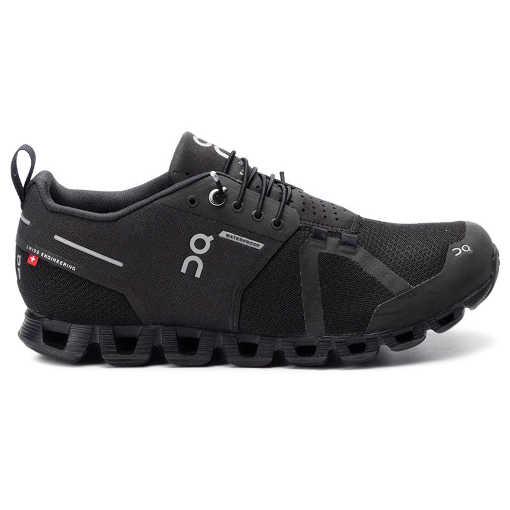 On Running Cloud Waterproof Textile Synthetic Mens Sneakers#color_black lunar