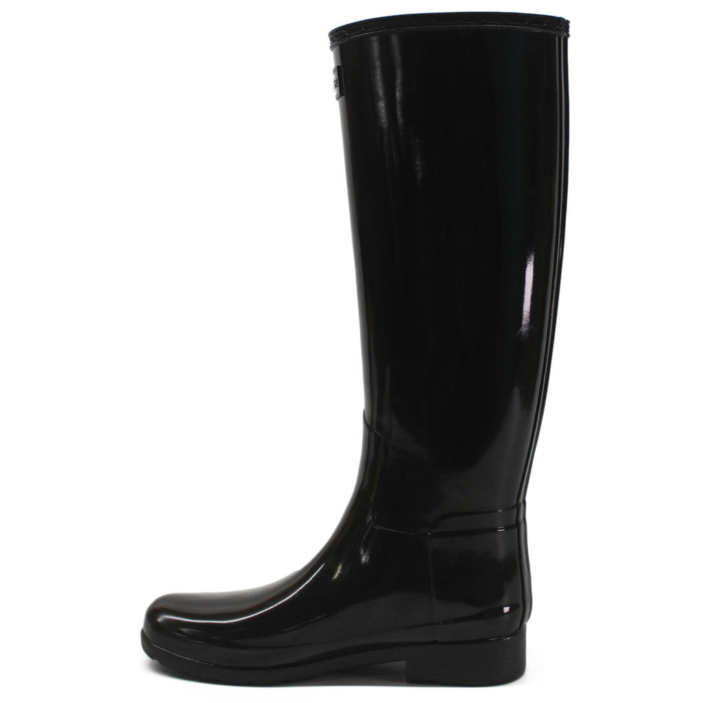 Hunter Original Refined Gloss Rubber Womens Boots#color_black