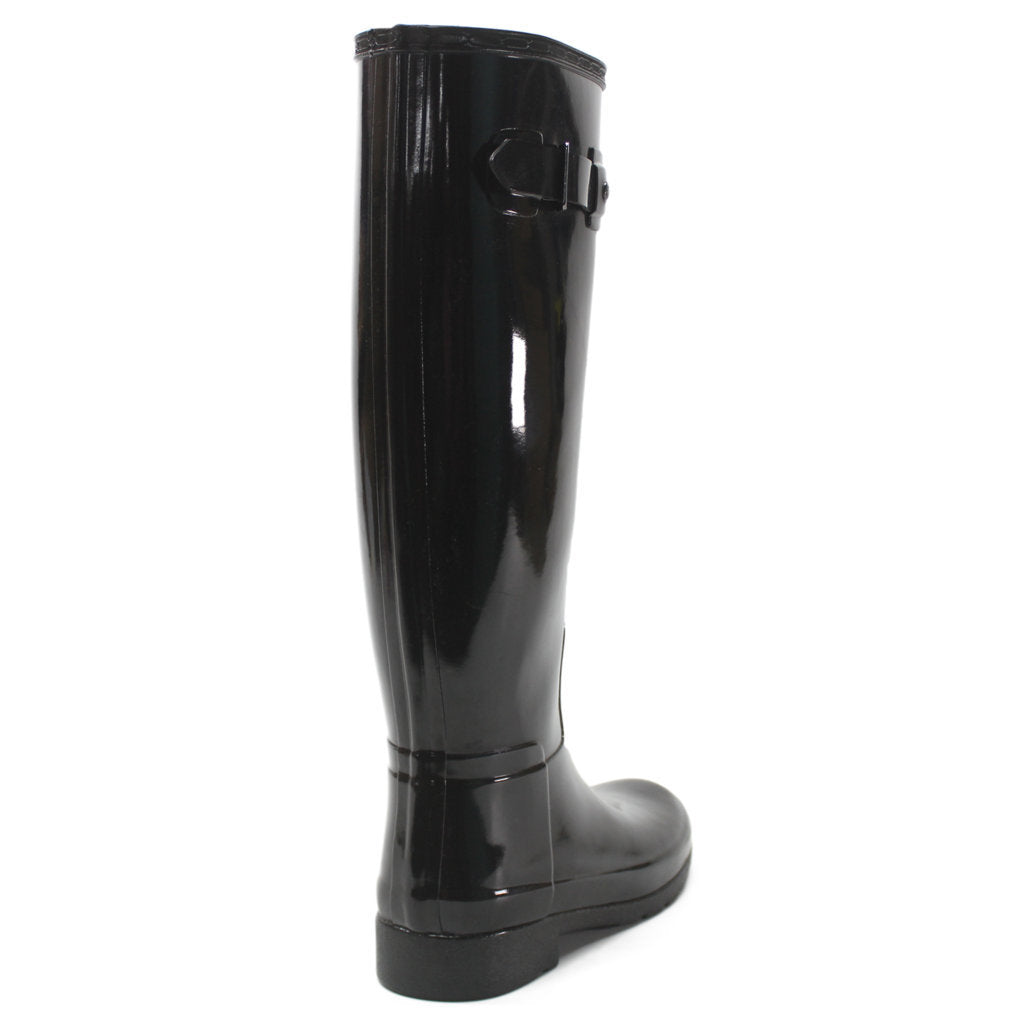 Hunter Original Refined Gloss Rubber Womens Boots#color_black