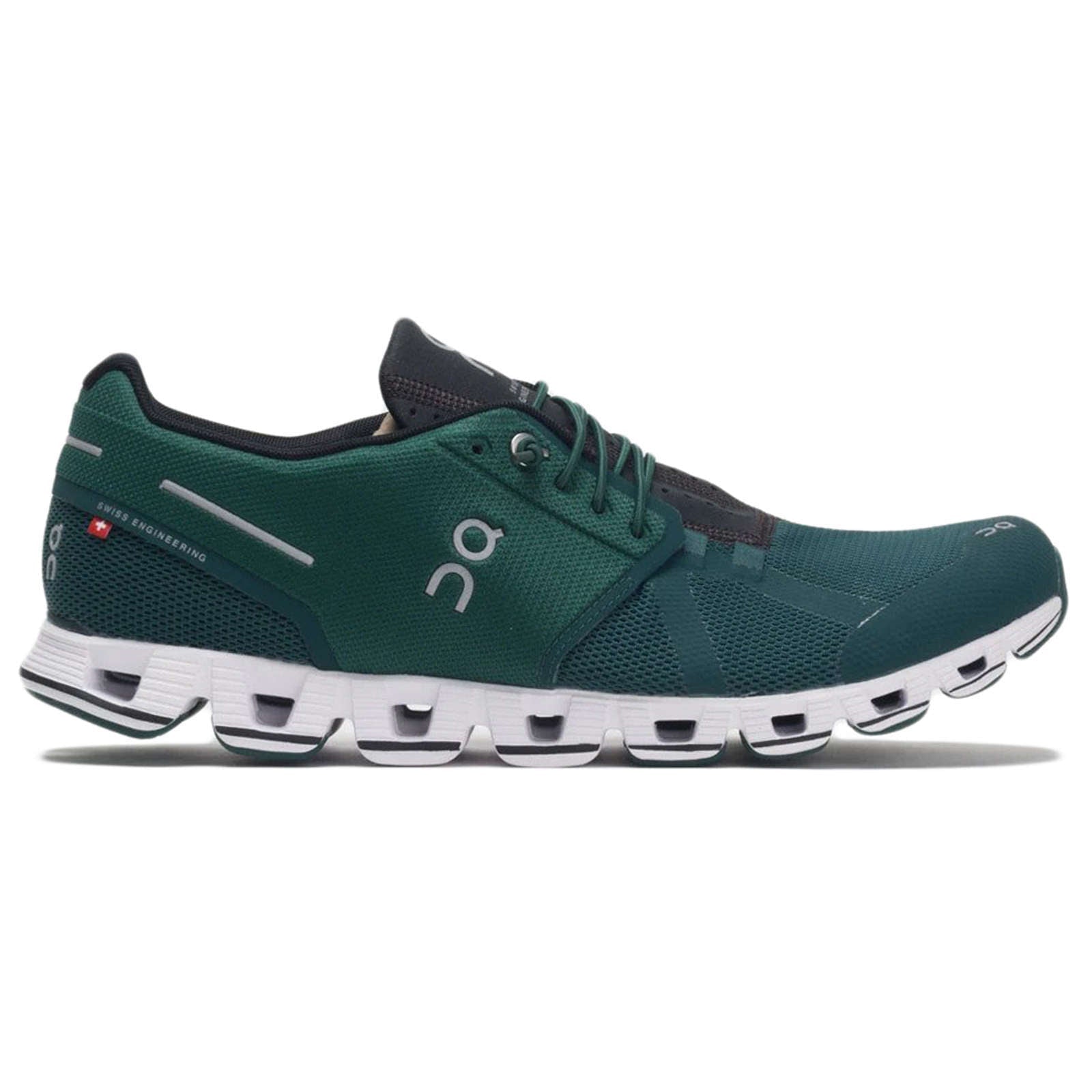 On Cloud Mesh Men's Running Shoes#color_evergreen black