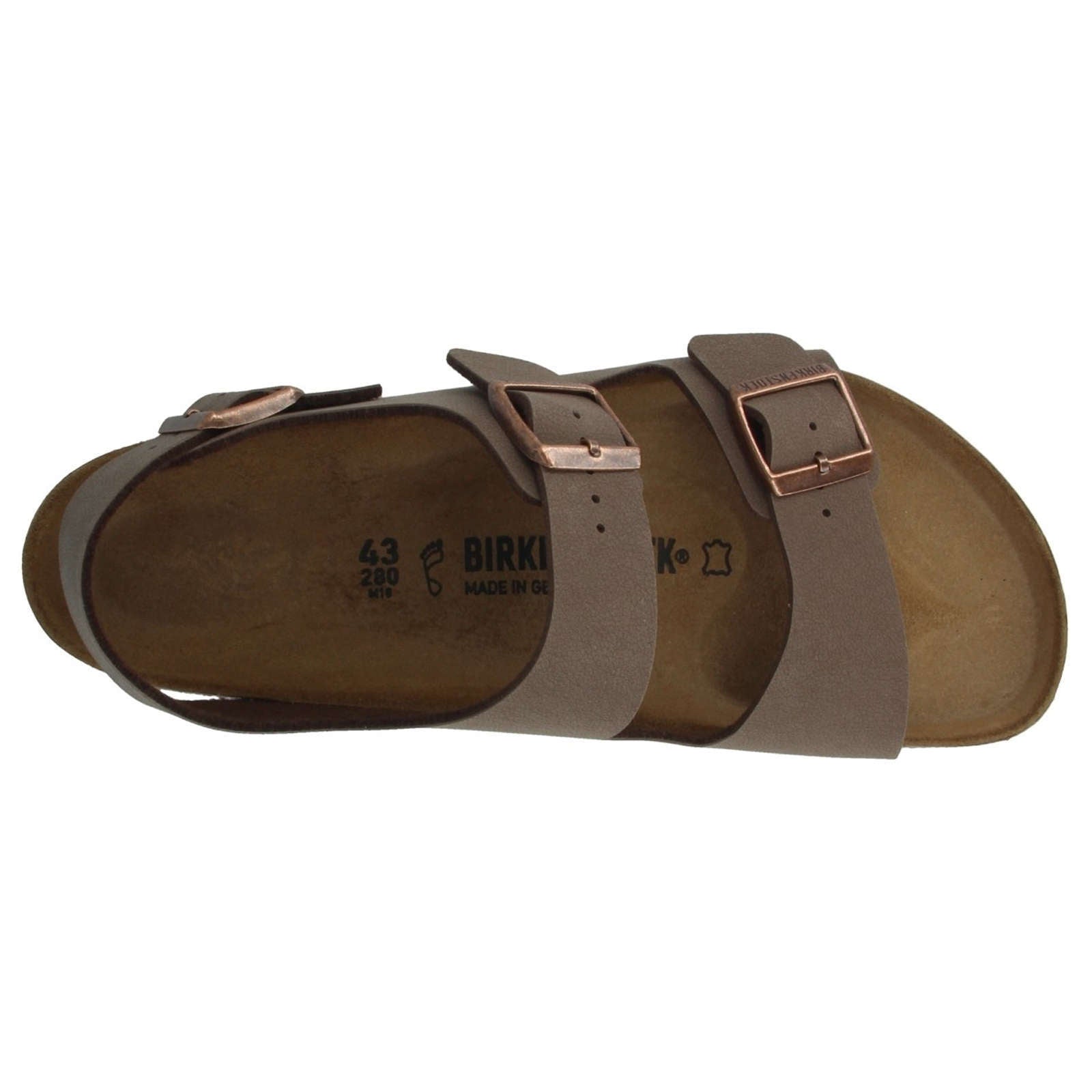 Birkenstock Milano Birko-Flor Nubuck Unisex Sandals#color_mocca