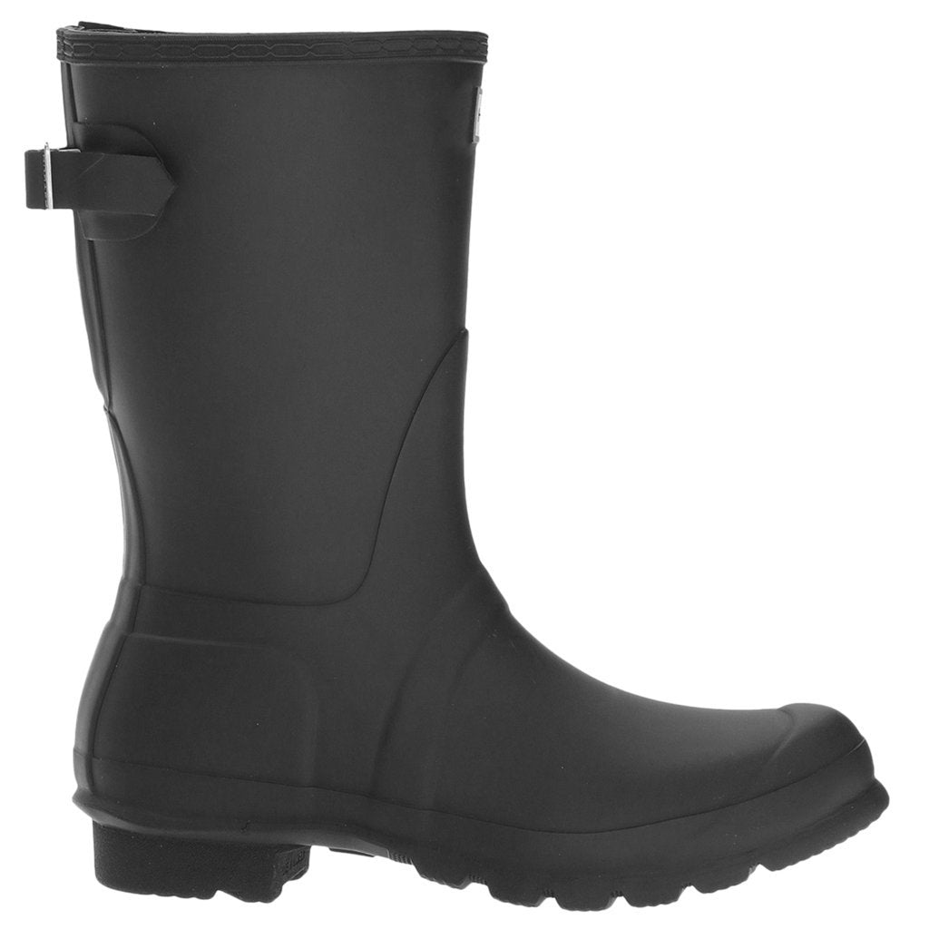 Hunter Original Back Adjustable Short Rubber Womens Boots#color_black