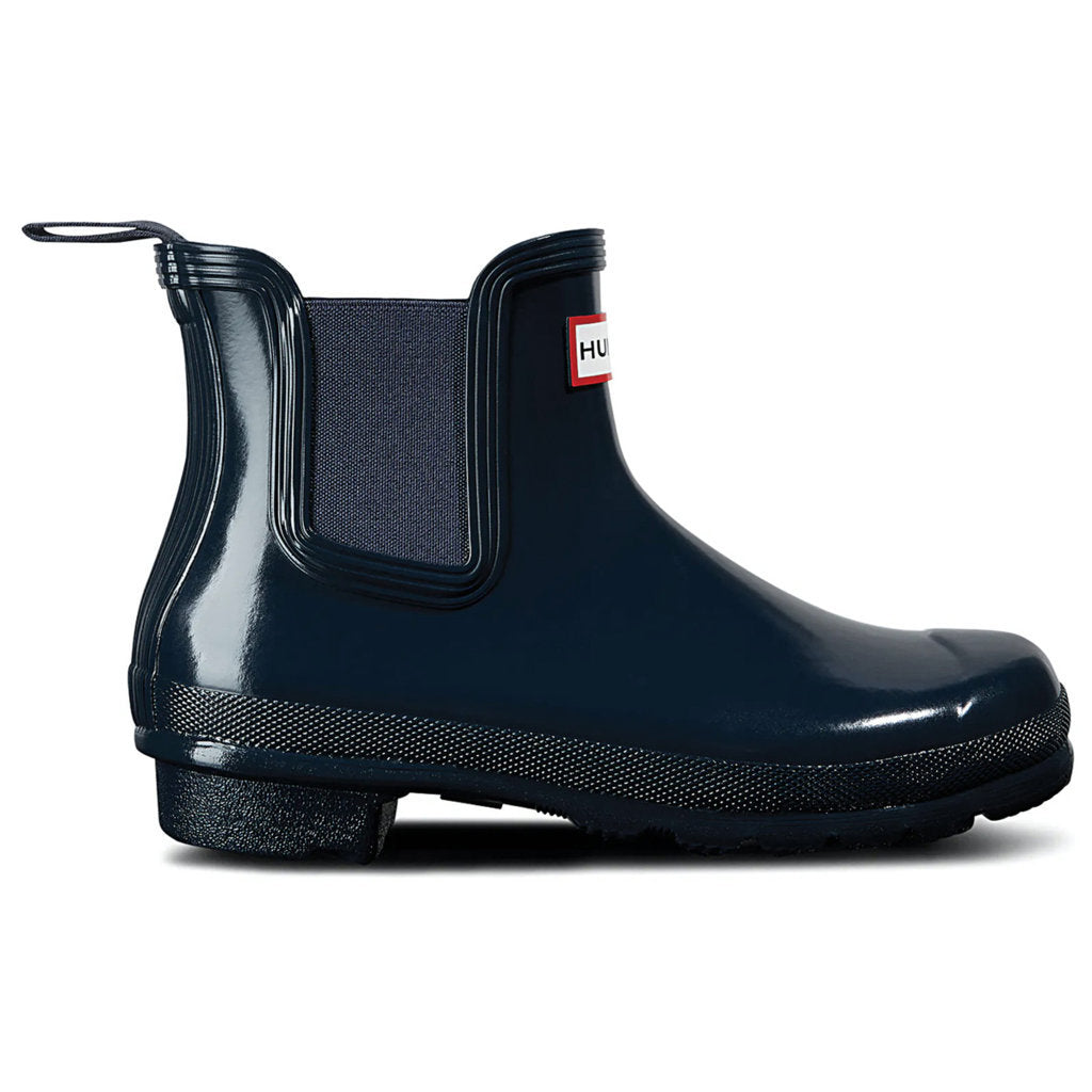 Hunter Original Chelsea Gloss Rubber Womens Boots#color_navy