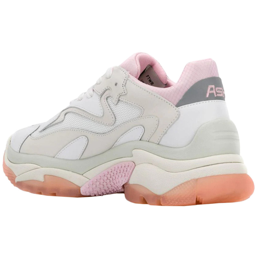 Ash Addict Leather Mesh Women's Low-Top Sneakers#color_white chalk pink