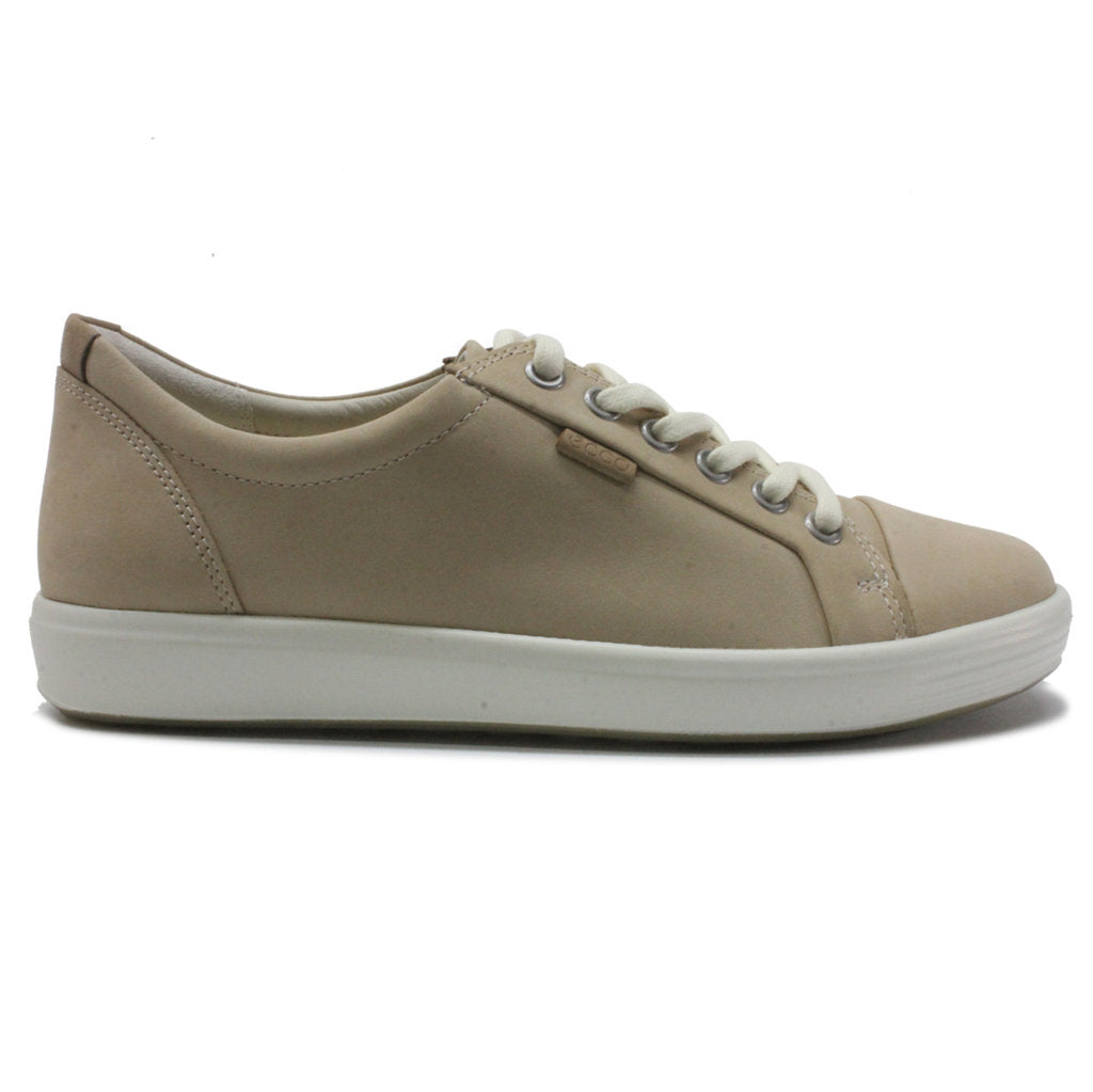 Ecco Soft 7 430003 Leather Womens Sneakers#color_powder