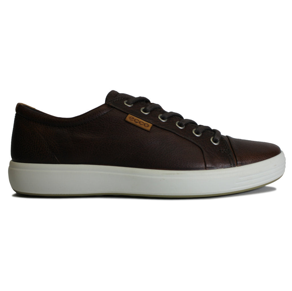 Ecco Soft 7 430004 Leather Mens Sneakers#color_whisky
