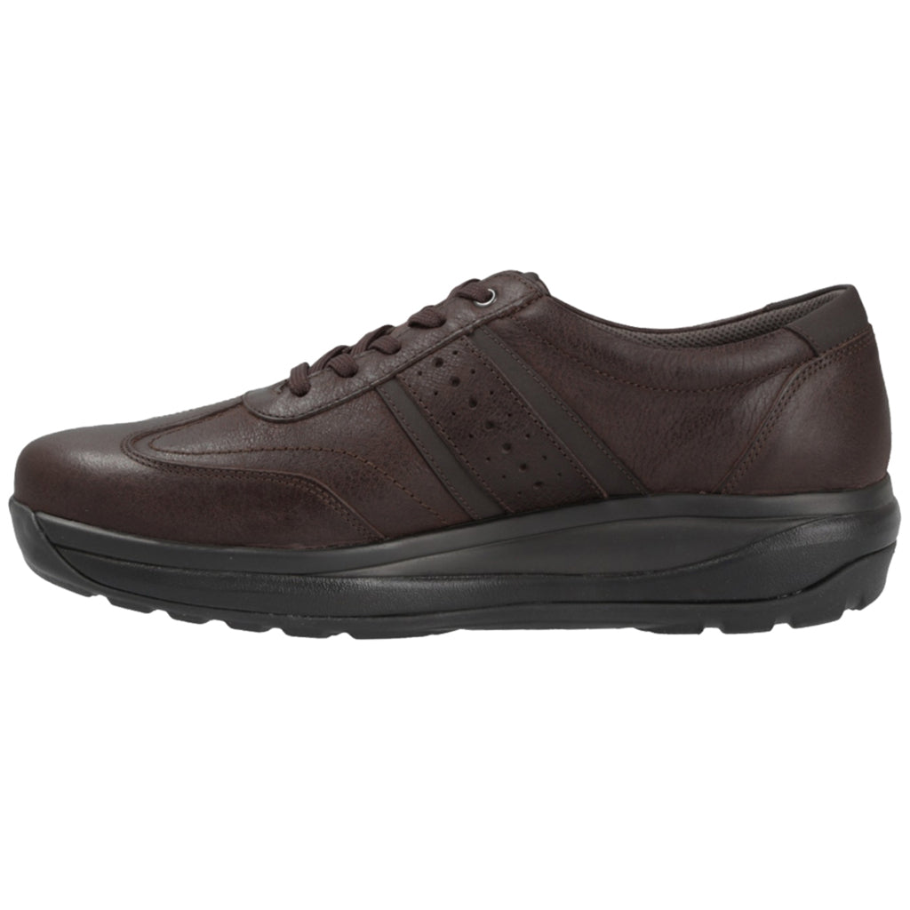 Joya David Full Grain Leather Men's Sneakers#color_dark brown