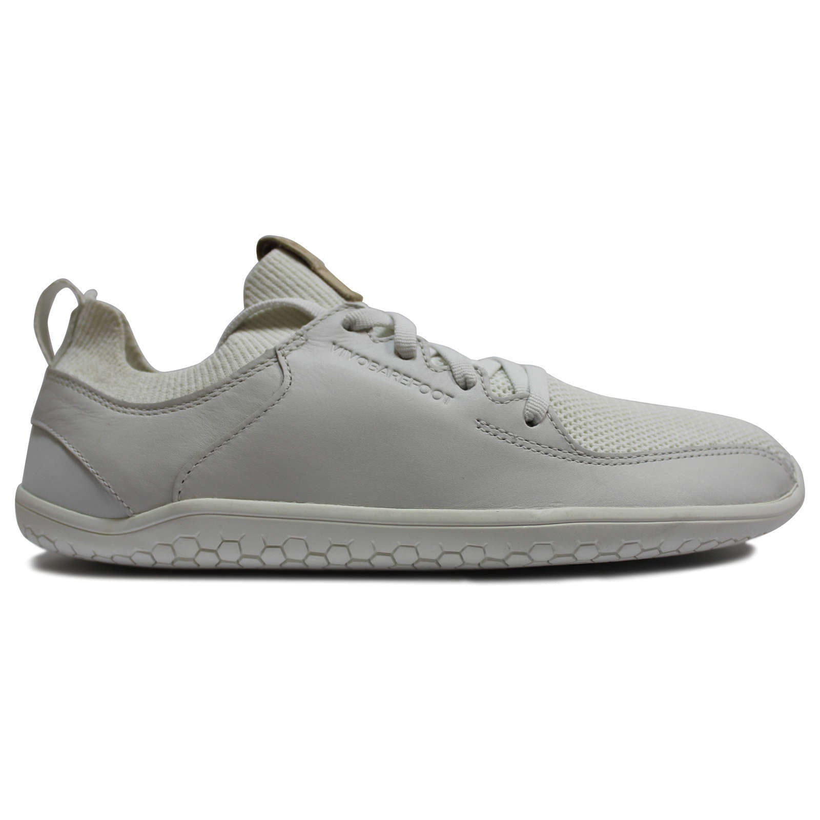 Vivobarefoot Primus Knit Leather Textile Womens Sneakers#color_bright white
