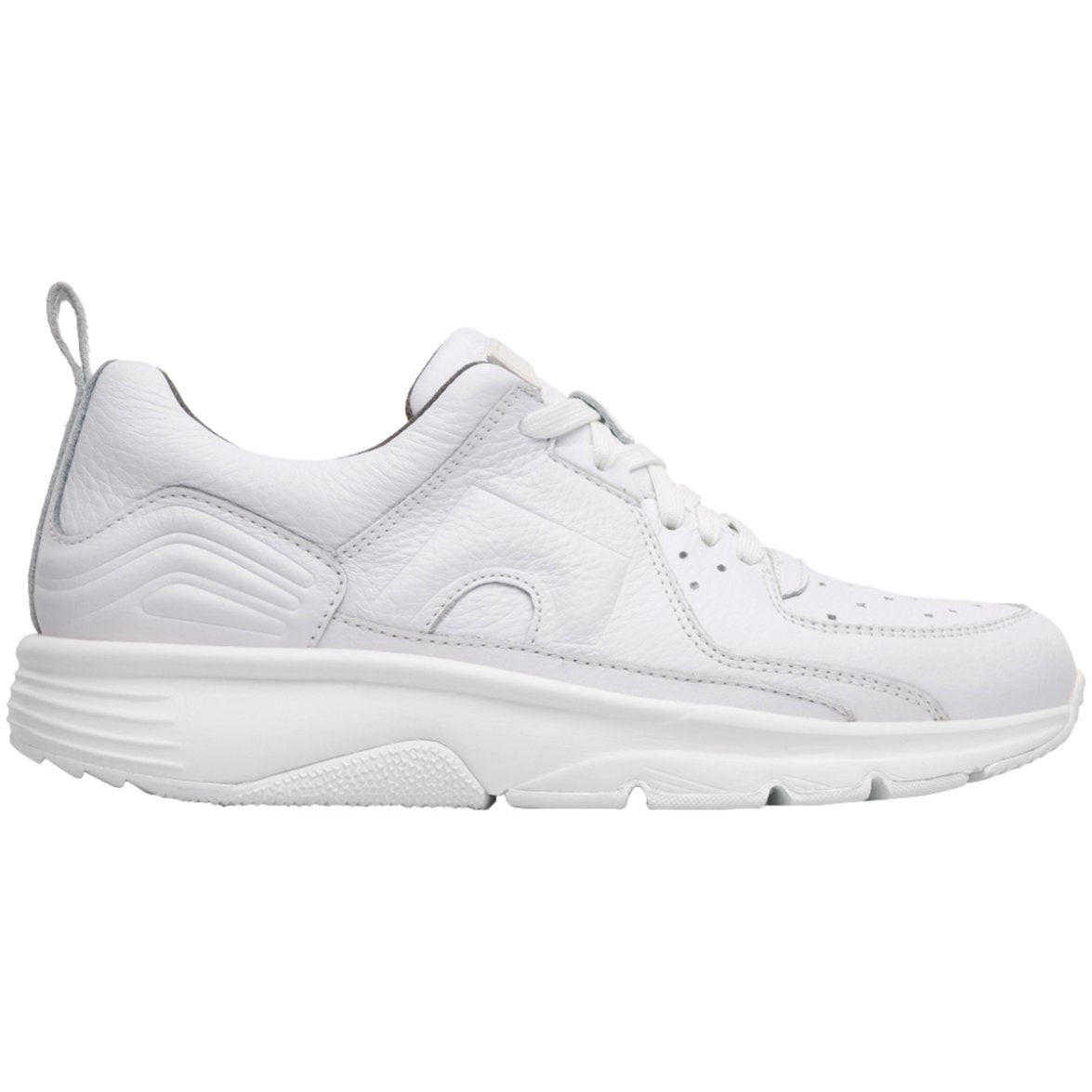 Camper Drift Textured Leather Women's Low-Top Sneakers#color_white natural