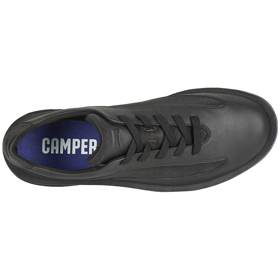 Camper Rolling Calfskin Leather & Textile Men's Low-Top Sneakers#color_black