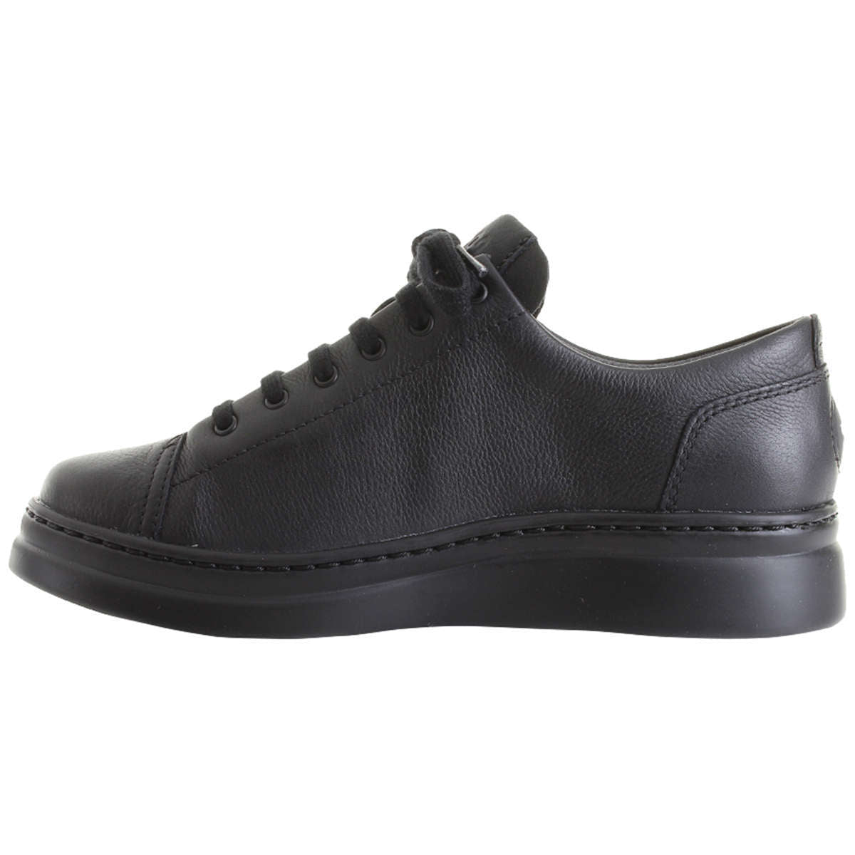 Camper Runner Up Calfskin Leather Women's Low-Top Sneakers#color_black