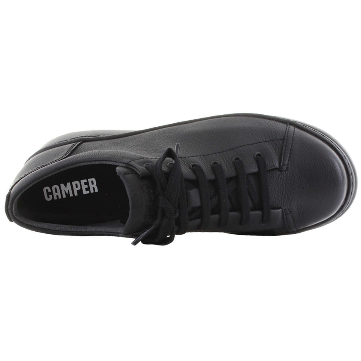 Camper Runner Up Calfskin Leather Women's Low-Top Sneakers#color_black