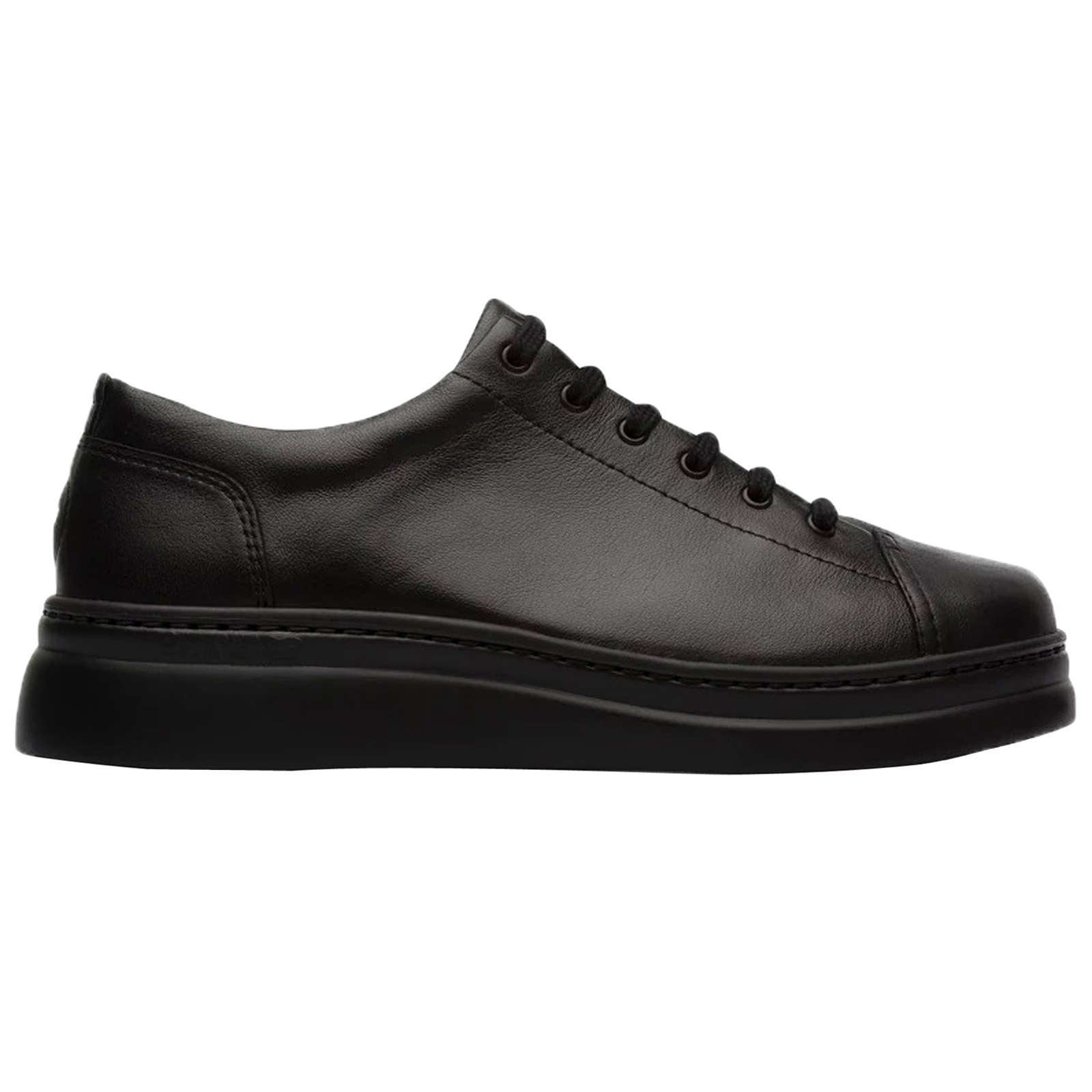 Camper Runner Up Calfskin Leather Women's Low-Top Sneakers#color_black black