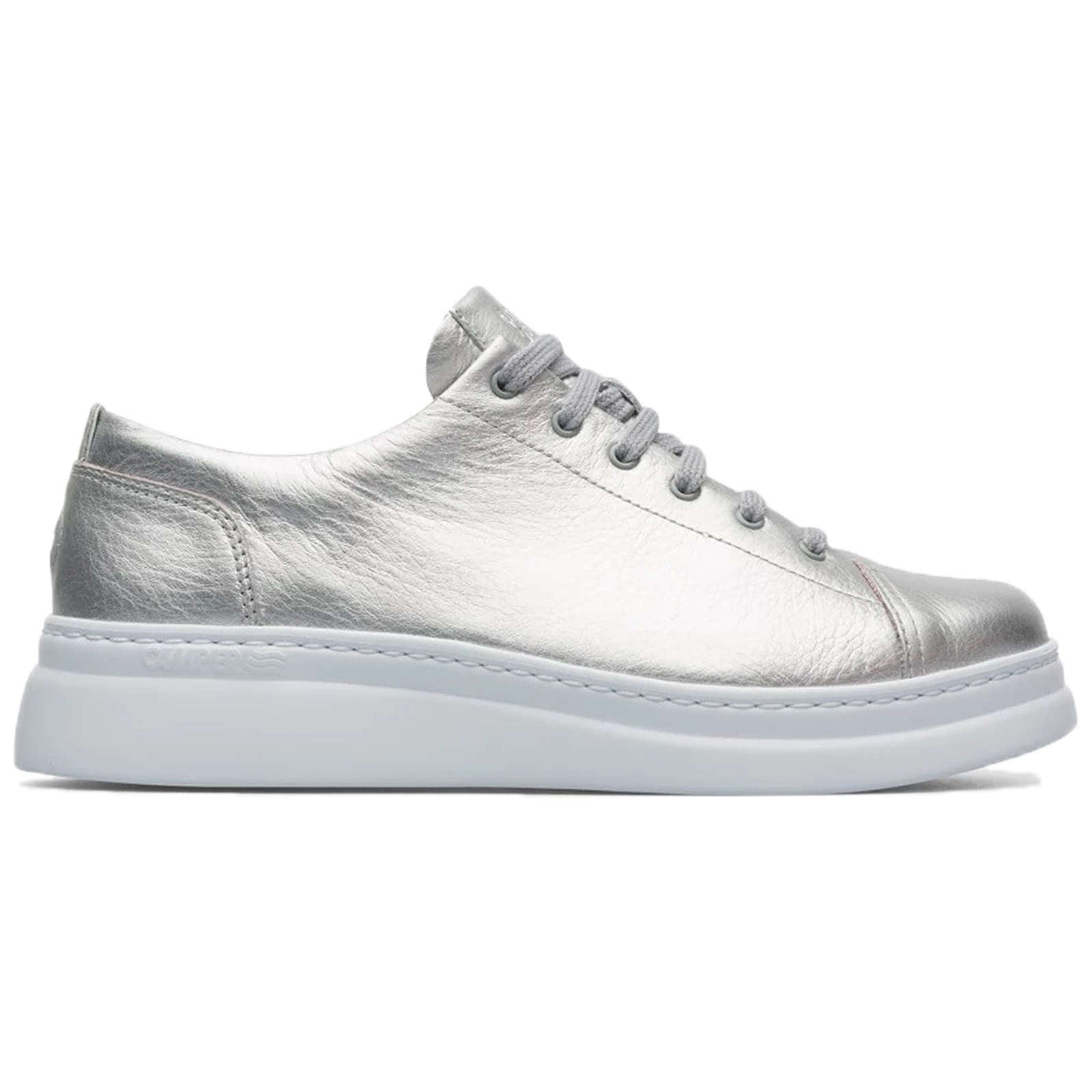 Camper Runner Up Calfskin Leather Women's Low-Top Sneakers#color_grey