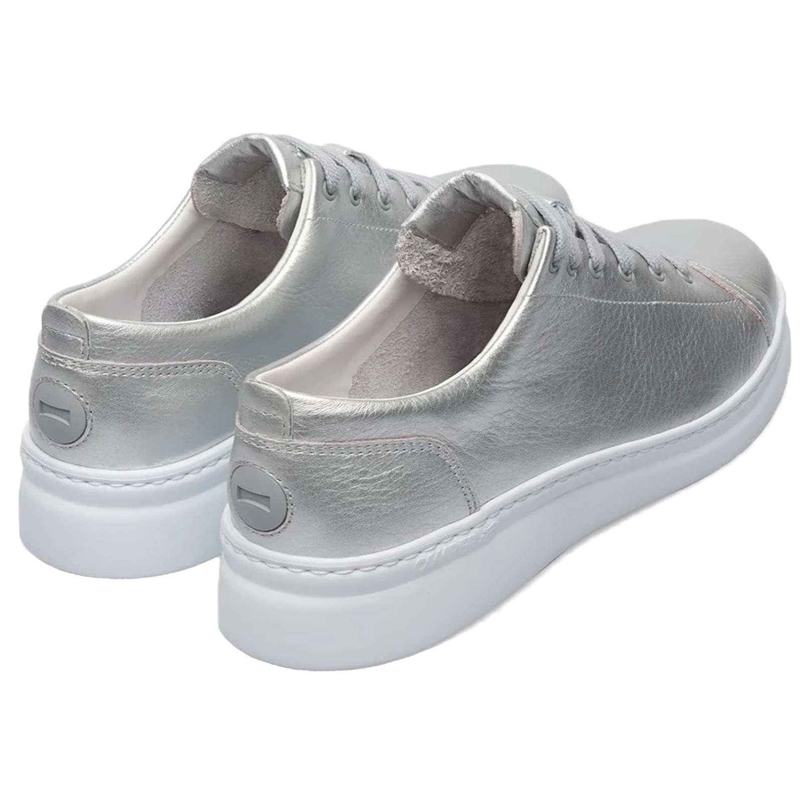 Camper Runner Up Calfskin Leather Women's Low-Top Sneakers#color_grey