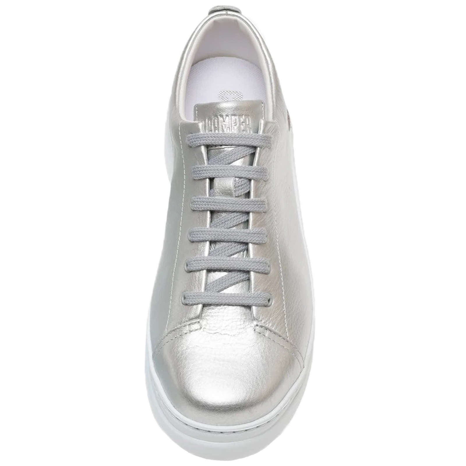 Camper Runner Up Calfskin Leather Women's Low-Top Sneakers#color_grey