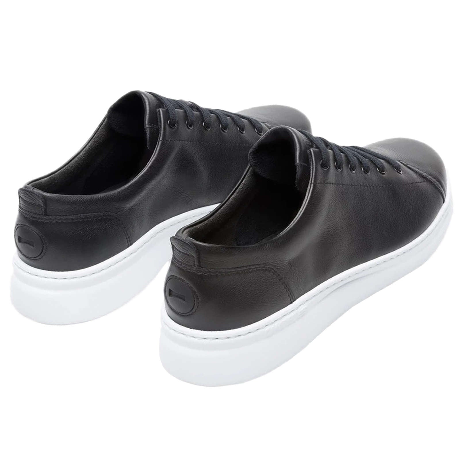 Camper Runner Up Calfskin Leather Women's Low-Top Sneakers#color_black white