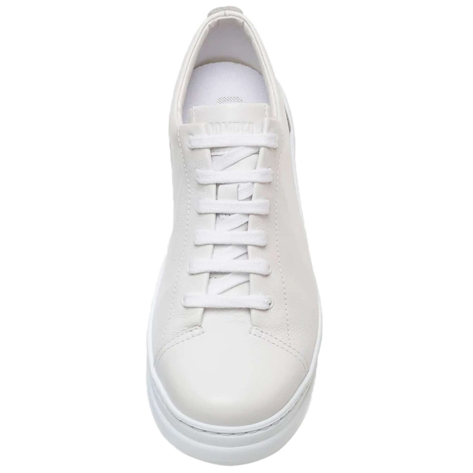 Camper Runner Up Calfskin Leather Women's Low-Top Sneakers#color_white natural