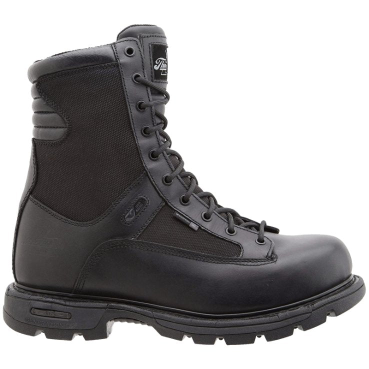 Thorogood Gen-Flex2 8 Inch Side Zip Waterproof Leather Men's Tactical Boots#color_black