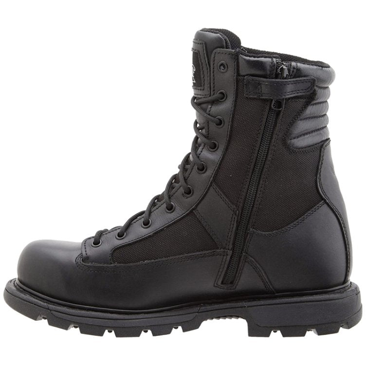 Thorogood Gen-Flex2 8 Inch Side Zip Waterproof Leather Men's Tactical Boots#color_black