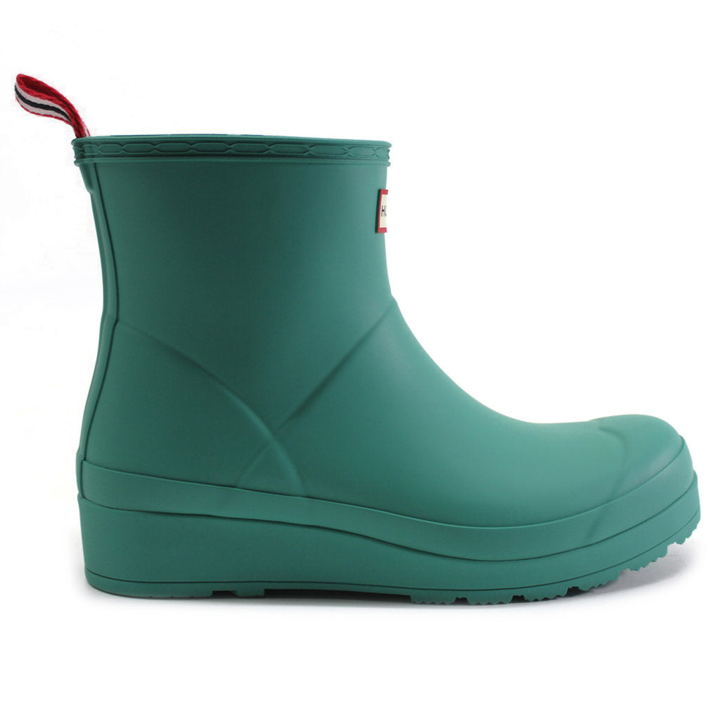 Hunter Original Play Short Wellington Rubber Womens Boots#color_thrum green