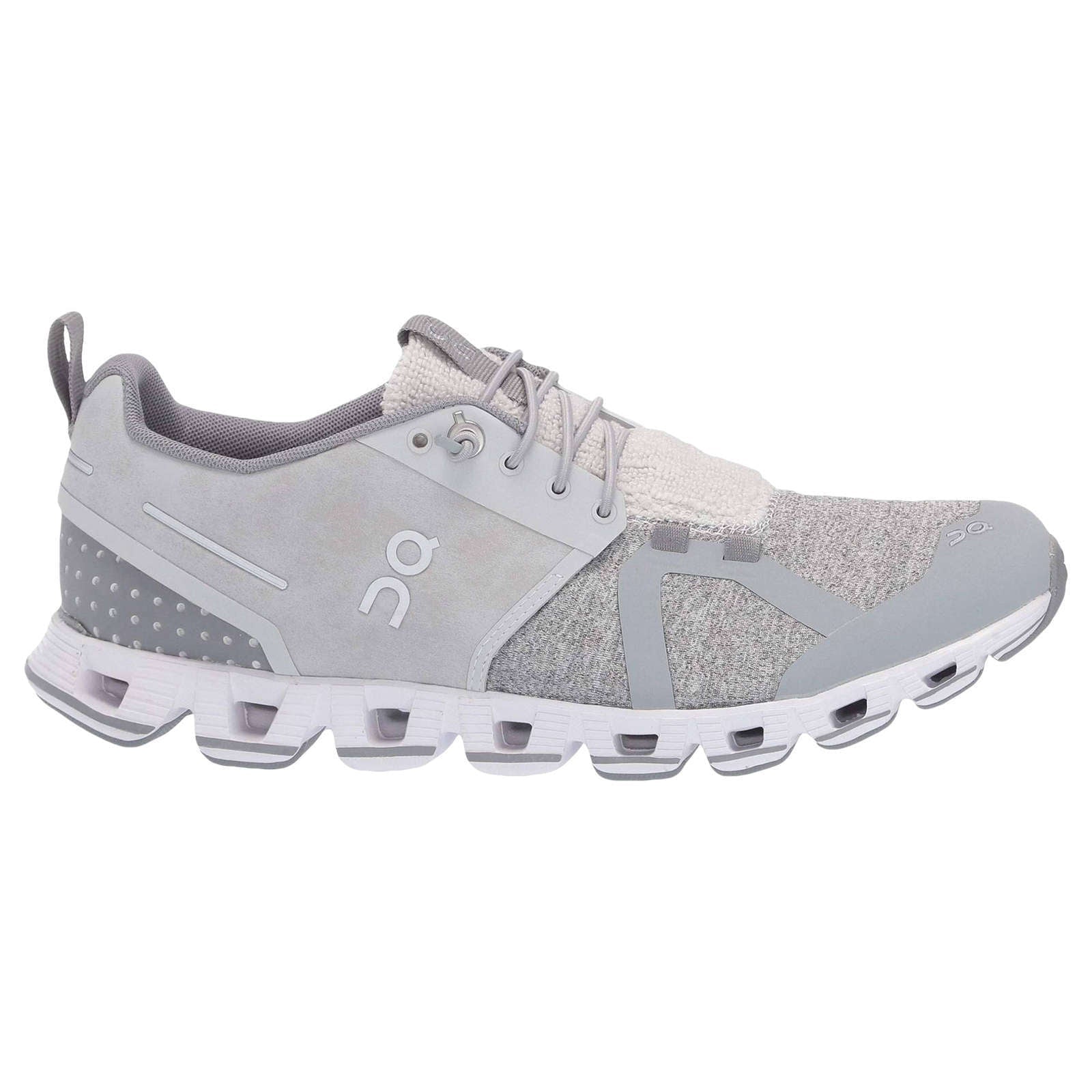 On Cloud Terry Textile Men's Running Shoes#color_silver